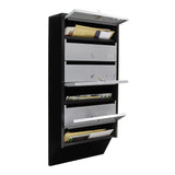 Buzón Depot 6 de Rottner, de 6 módulos, Color Plata / Negro, Ideal para comunidades o para exterior (en una zona protegida), acero, Cerradura de cilindro, Tarjetero para cada módulo