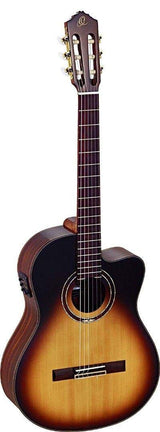 Ortega Classical Guitar Performer Series 44 Incluye funda Mástil delgado Color Tobacco Sunburst RCE158SN-TSB