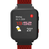 ANIO 5 (Rojo): Reloj de teléfono para niños, Llamadas, Mensajes, Modo Escolar, función SOS, GPS, podómetro, la ubicación se Puede Apagar, Cumple con GDPR, Servidor y aplicación Fabricados en Alemania