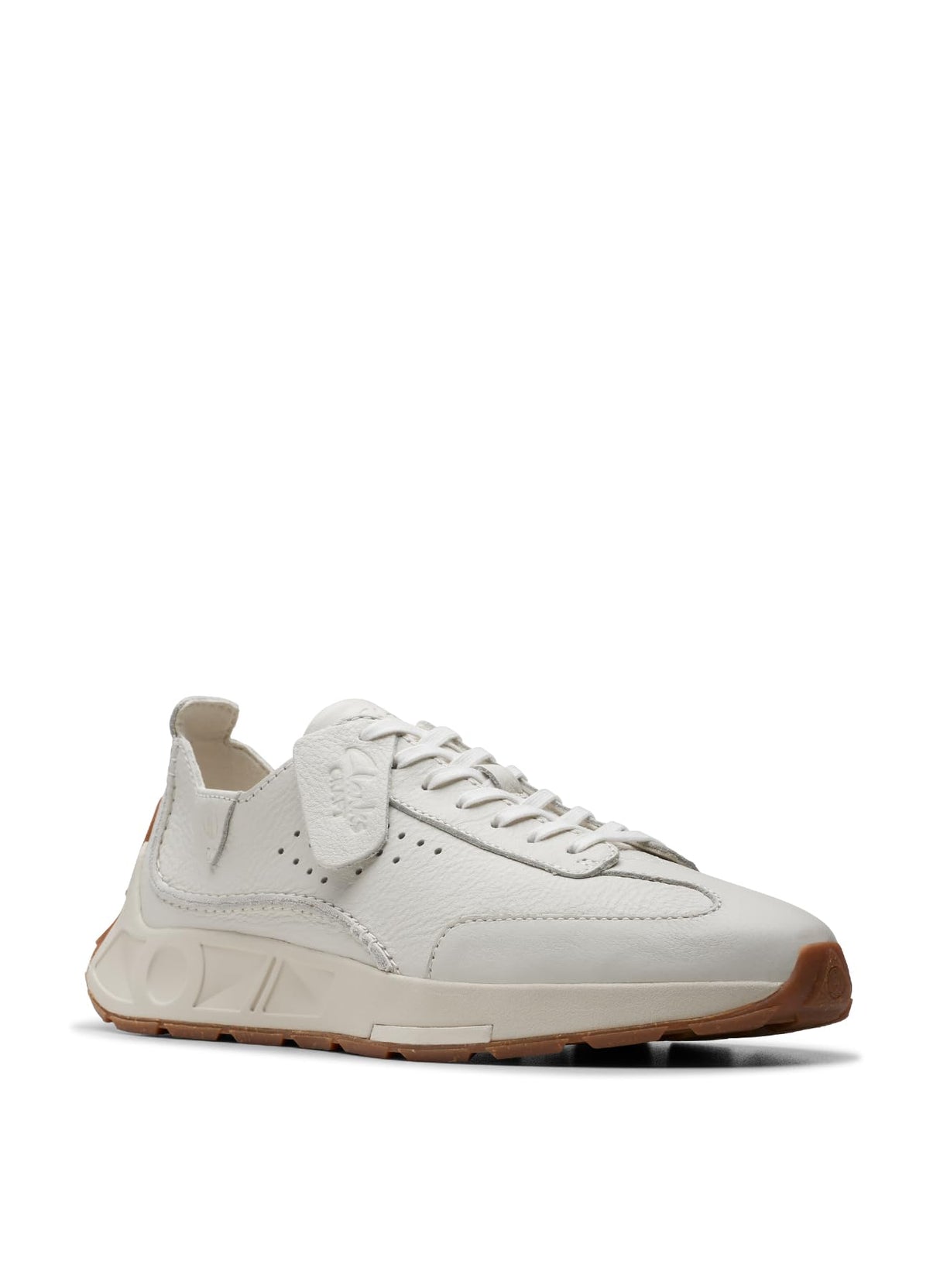 Clarks 261729267, Zapatos de Cordones Hombre, White Leather, 44.5 EU