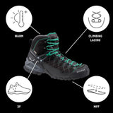 SALEWA MS ALP TRAINER MID GTX, Botas de senderismo Hombre, Onyx Pale Frog, 40.5 EU
