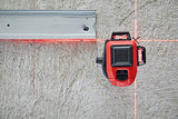 Leica Lino L6R: Nivel láser de línea de 3x360 grados con batería Li-Ion, cargador, adaptador magnético innovador y soporte para pared en una carcasa (láser rojo, alcance de trabajo: 25 m)