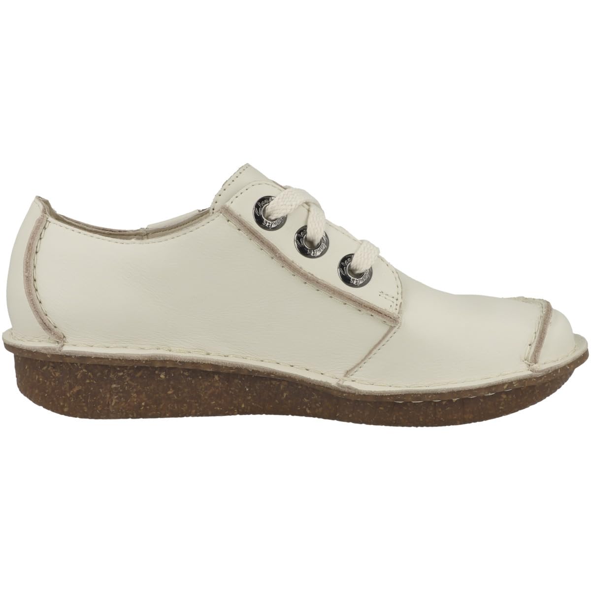 Clarks Funny Dream, Oxford Mujer, Cream Leather, 39.5 EU