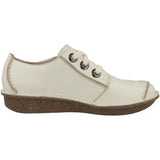 Clarks Funny Dream, Oxford Mujer, Cream Leather, 39.5 EU