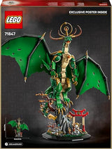 LEGO Ninjago Dragón Guardián - Kit de Maquetas - Figura Articulada de Dragón, Minifigura del Maestro Wu y Base de Exposición con Efecto de Roca - Regalo para Chicos de 14+ Años y Adolescentes 71847