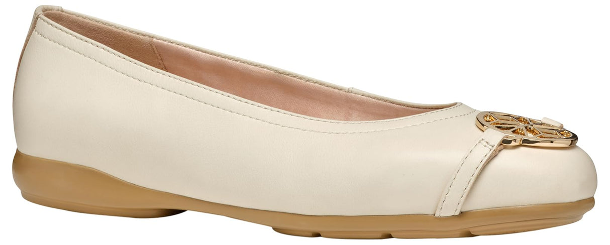 Geox D ANNYTAH W A, Bailarinas Planas Mujer, Papyrus, 38.5 EU