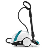 Polti Vaporetto Smart 100 T, Limpiador a Vapor con Caldera de Alta Presión de 4 Bares, Potencia Máxima 1500 W, Autonomía Ilimitada y Recarga Continua, 9 Accesorios Incluidos, Blanco y Turquesa