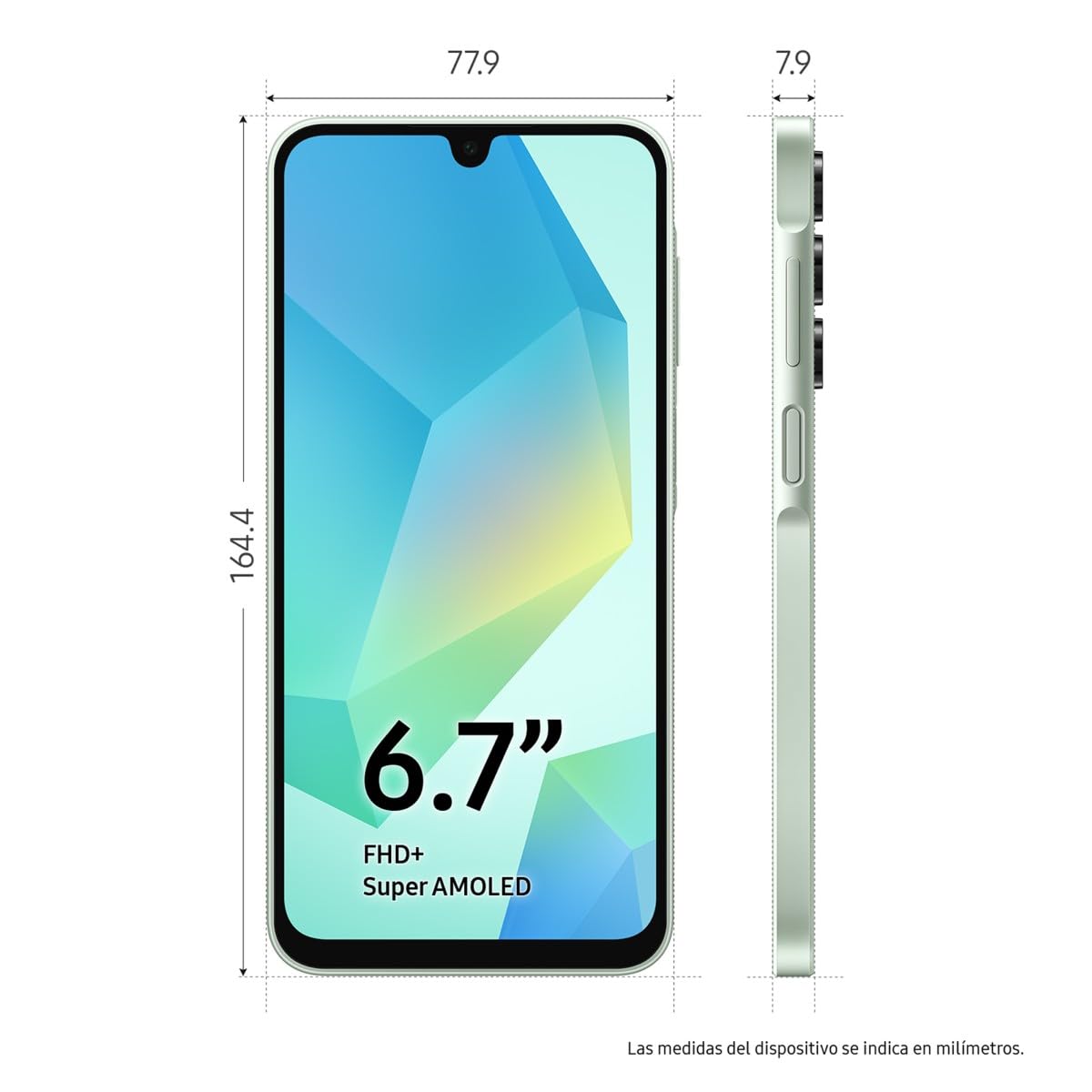 Samsung Galaxy A16 4G LTE, Teléfono Móvil Android, Pantalla 6,7" Super AMOLED, Múltiples Cámaras, Almacenamiento 128GB, Verde Claro (Versión Española), Garantía del Fabricante 3 Años + 1 Año Extra