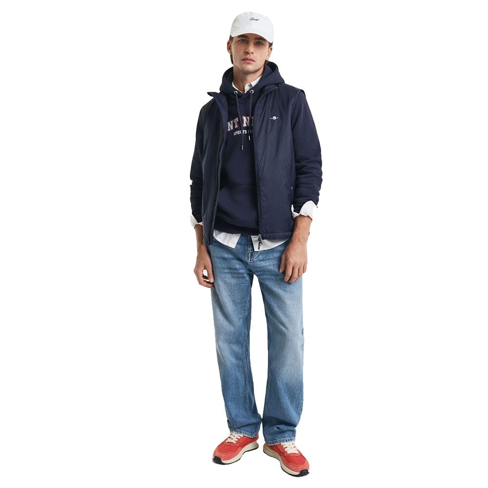 GANT Light Insulated Vest Chaleco, Azul Noche, M Hombres