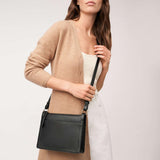 Fossil Taryn bolso de mujer, bandolera de piel negra, L: 24,1 cm, A: 5,7 cm, A: 18,4 cm, ZB1894001
