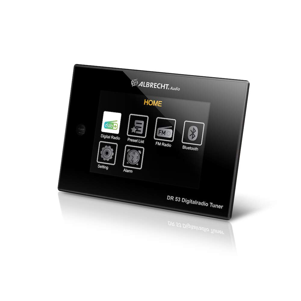 Albrecht DR53, Dab+/FM sintonizador de Radio Digital, 27251, con Pantalla a Color de 4 Pulgadas para conectar al Sistema estéreo, Incluye Mando a Distancia