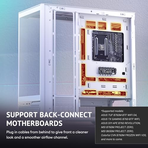 Antec C7 ARGB Blanco, Soporte de GPU RTX 40, 4 Ventiladores ARGB PWM de 120 mm incluidos, refrigeración Vertical, Tipo C de 10 Gbps, Paneles Frontales y Laterales de Vidrio Templado Continuo