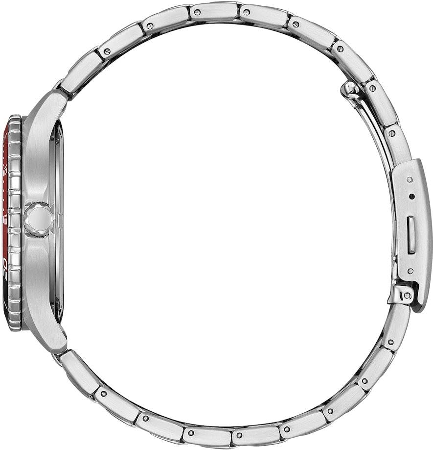 CITIZEN AW1821-89L - Reloj analógico de Cuarzo para Hombre con Correa de Acero Inoxidable, Azul, Talla única, Pulsera