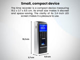 HDWR CTR12 Máquina Fichar de Asistencia Biométrica, Grabadora de Registro para Empleados, Sistema Biométrico Avanzado de Huella Dactilar, Contraseña y Tarjeta RFID 125kHz, Control Horario Empleados