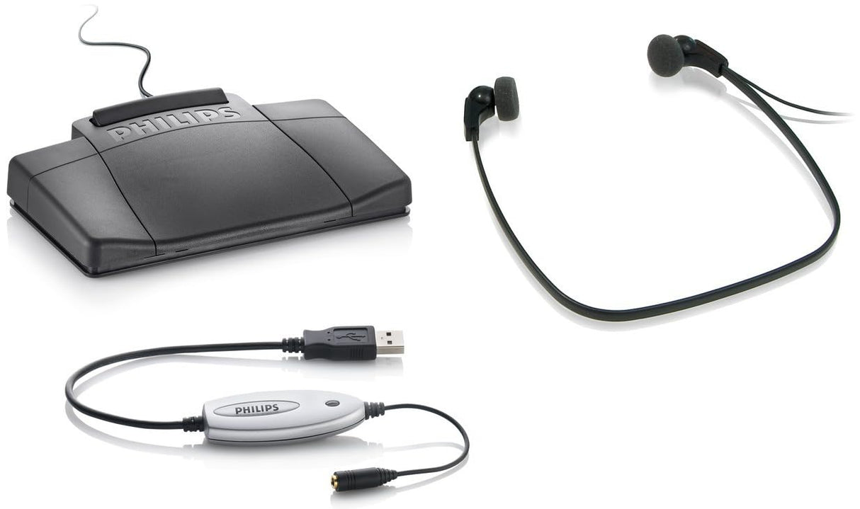 Philips LFH 5220 LFH 5220/03 Play-Set, pedal ACC USB 2310, Auriculares LFH0334, adaptador de audio USB