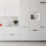 Cecotec Microondas encastrable Digital GrandHeat 2590 Built-In White. Potencia 900 W, Integrable, 25 litros, Grill 1000 W, 8 Funciones preconfiguradas, Temporizador