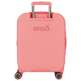 Enso Ciao Bella Maleta de Cabina Rosa 40x55x20 cms Rígida ABS Cierre TSA Integrado 37L 3,22 kgs 4 Ruedas Dobles Equipaje Mano