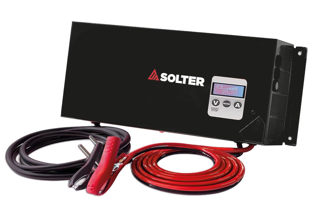 Solter SOLFLASH 30A 12-24V HF - Cargador de Baterías Profesional y Fuente de Alimentación Estabilizada para Baterías Ácido, AGM, Gel, LFP e Ion Litio - Talleres y Flotas
