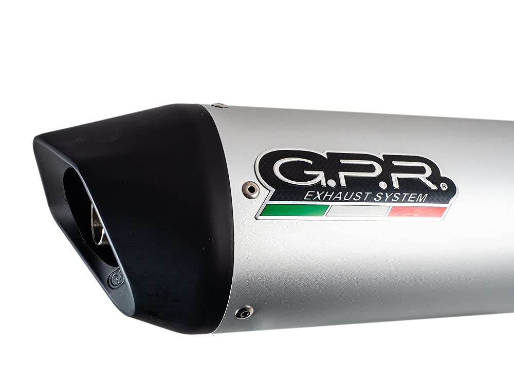 Maceta silenciosa GPR Royal Enfield Continental 650 2019/20 e4 Tubo de escape homologado con catalizador con tubo de conextion Furore Plata