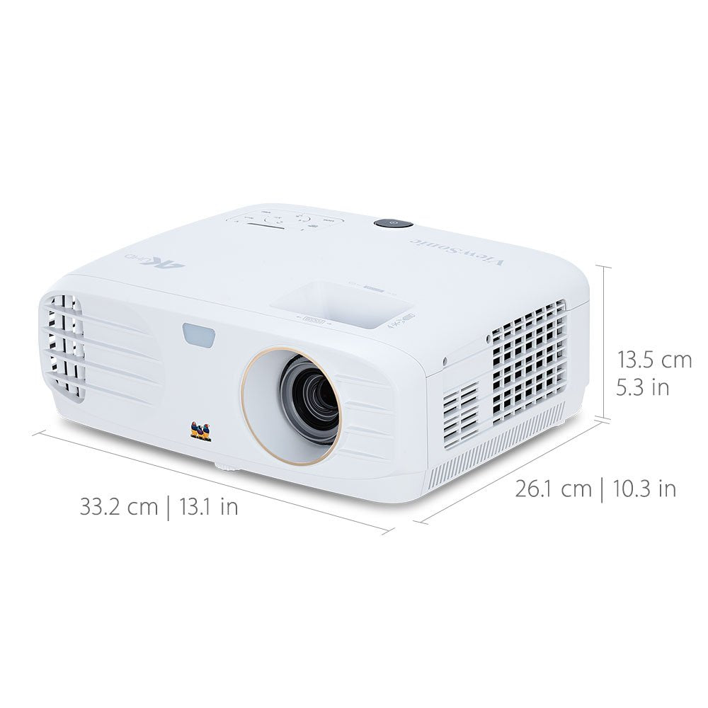 ViewSonic PX701-4K Proyector Cine en casa 4K UHD (3500 lúmenes, HDMI, HDR, Altavoces)- Blanco