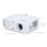 ViewSonic PX701-4K Proyector Cine en casa 4K UHD (3500 lúmenes, HDMI, HDR, Altavoces)- Blanco
