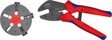 Knipex MultiCrimp® Alicate crimp con porta-mordazas bruñido, con fundas multicomponentes 250 mm 97 33 01