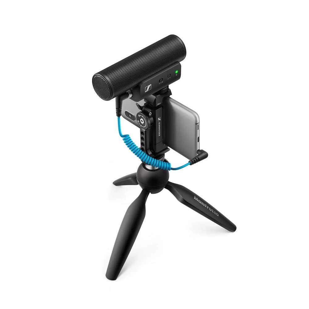 Sennheiser MKE 400 Micrófono Shotgun Direccional para Cámara con Conectores TRS y TRRS de 3,5mm para DSLR, Mirrorless y Móvil, 508898