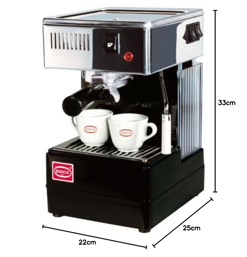Quick Mill MOD.0820 Independiente Máquina espresso 1,8 L Manual - Cafetera (Independiente, Máquina espresso, 1,8 L, De café molido, 1080 W, Negro, Plata)
