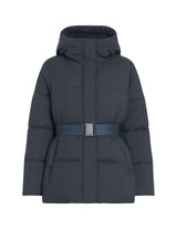Calvin Klein Cazadora acolchada Mujer Logo Belt Short Puffer con cinturón, Azul (Ink), S