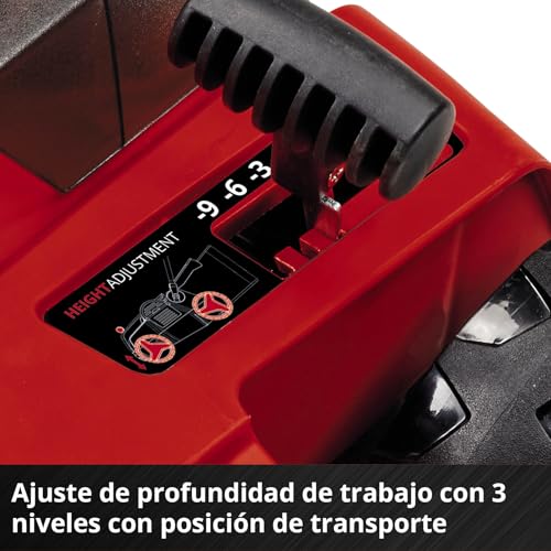 Einhell Escarificador-aireador inalámbrico GE-SC 36/35 Li-Solo Power X-Change (36 V, Ancho de Trabajo 35 cm, Motor sin carbón, Rodillo de escarificación de 16 Cuchillas, se Vende sin batería)