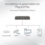 NETGEAR Switch Ethernet no gestionable de 5 puertos Gigabit Ethernet PoE de (GS305PP) con 4 puertos PoE+ de 83 W, montaje de sobremesa o en pared