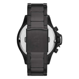 Armani Exchange Reloj hombre, Movimiento cronógrafo de cuarzo y caja de 48mm con correa de acero inoxidable, Grafito y negro
