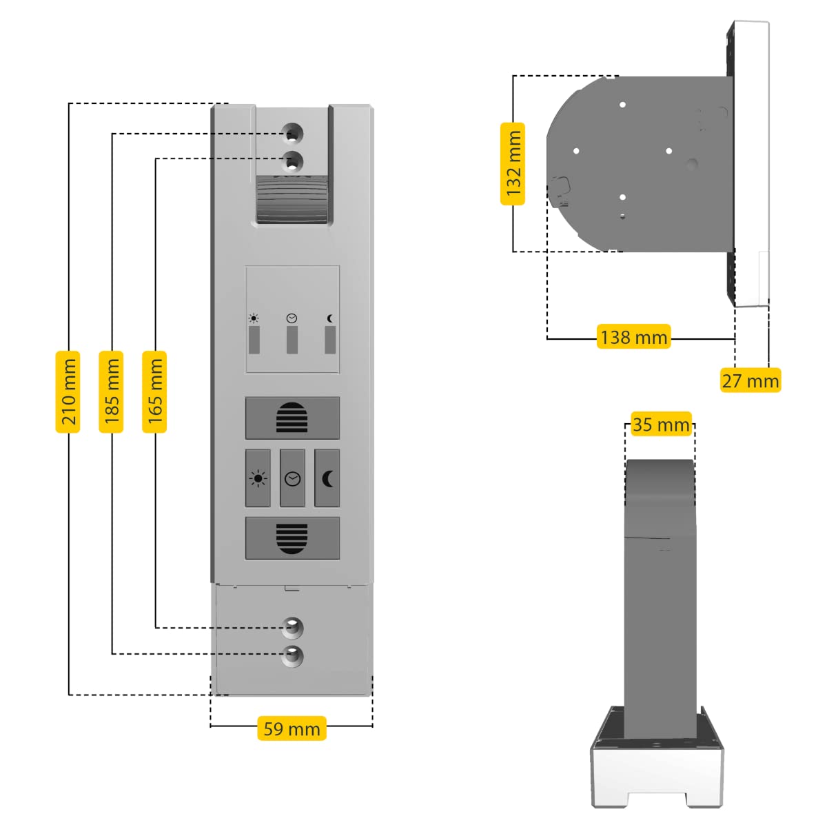 Schellenberg 22726 Rollodrive 65 Standard, Motor eléctrico para Cintas de persianas con Temporizador automático
