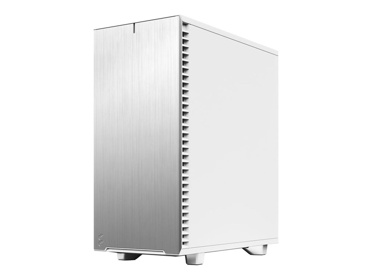 Fractal Design Define 7 Compact White Brushed Aluminum/Steel ATX Compact Silent Tempered Glass Window Mid Tower Computer Case