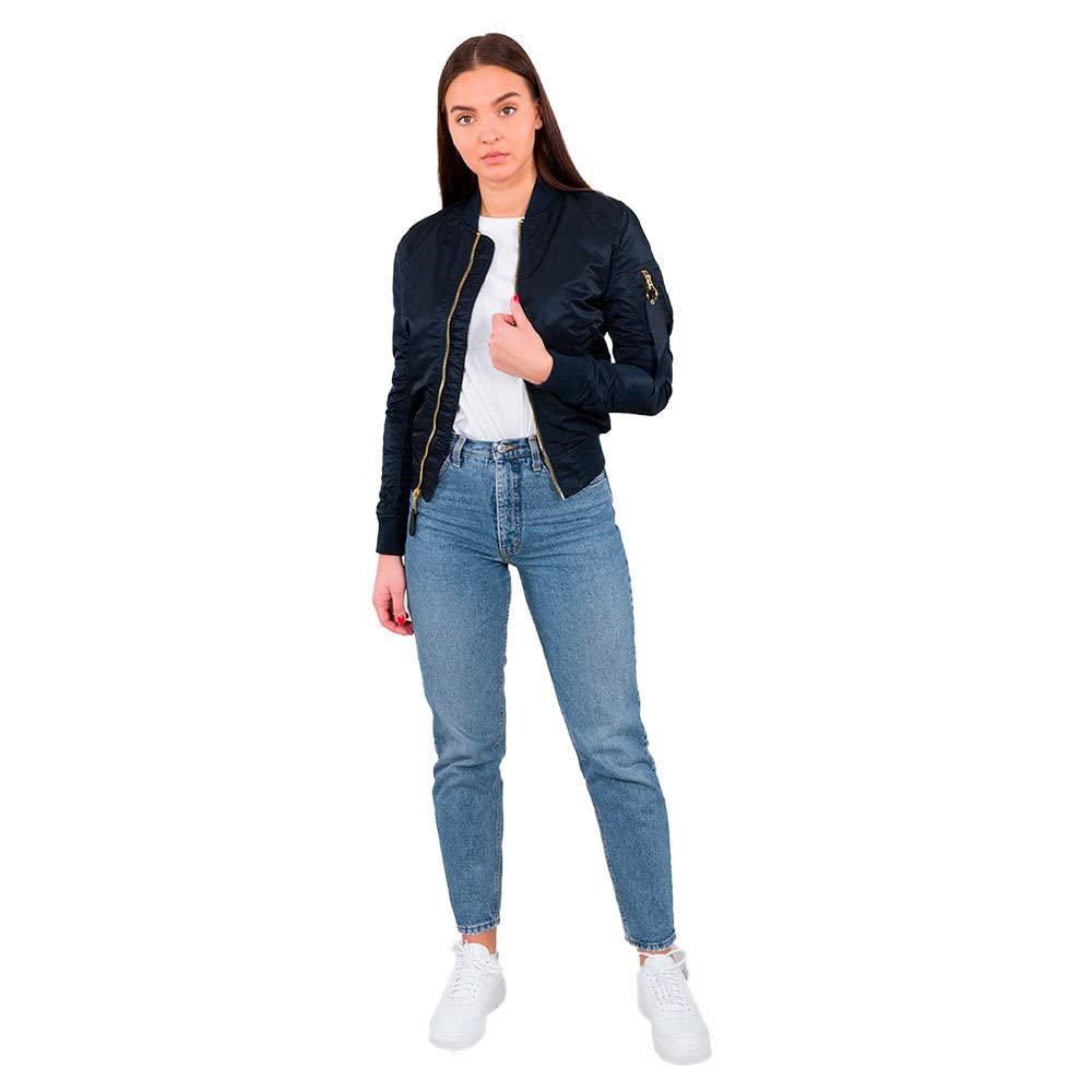 ALPHA INDUSTRIES MA-1 VF LW Wmn Chaqueta, Rep Blue/Gold, XS para Mujer