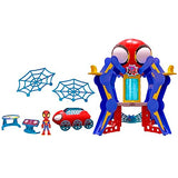 SPIDEY AND HIS AMAZING FRIENDS Marvel Aracnocuartel de los Web-Spinners - Set de Juego Infantil con Figura de Spidey, vehículo y Accesorios