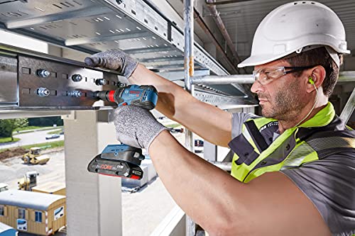 Bosch Professional 18V System GDX 18V-200 + GSR 18V-55 - Set llave de impacto + atornillador a batería (2 baterías x 4.0 Ah, en maletín)