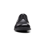 Clarks Whiddon Plain, Oxford Plano Hombre, Piel Negra, 49.5 EU