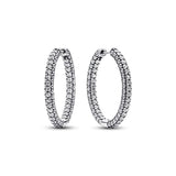 Pandora Timeless Pendientes colgantes de plata de ley con circonitas cúbicas transparentes