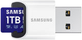 Samsung Pro Plus (2024) Tarjeta microSD + Lector de Tarjetas USB, 1 TB, UHS-I U3, Full HD y 4K UHD, 180 MB/s de Lectura, 130 MB/s de Escritura, Tarjeta de Memoria para Smartphone, cámara de acción,