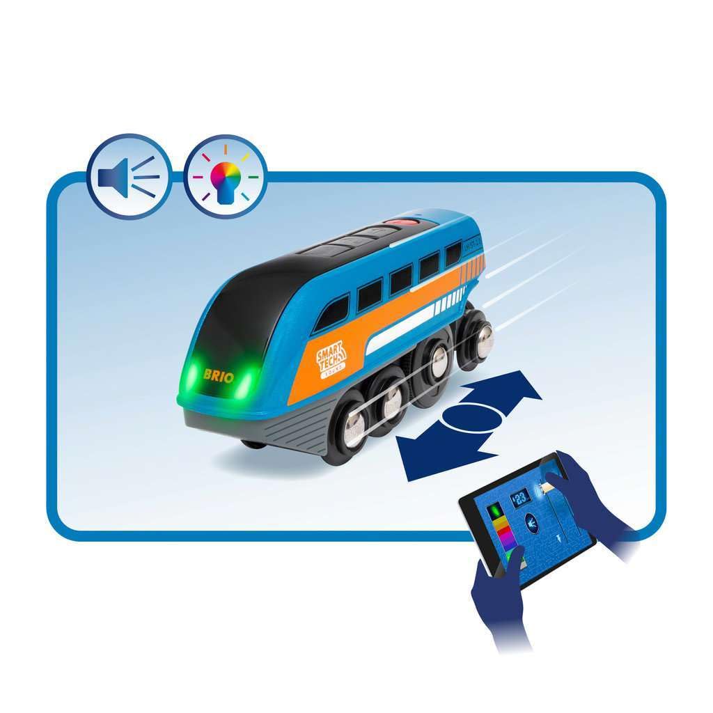 BRIO Set ferroviario con túneles de acción Smart Tech