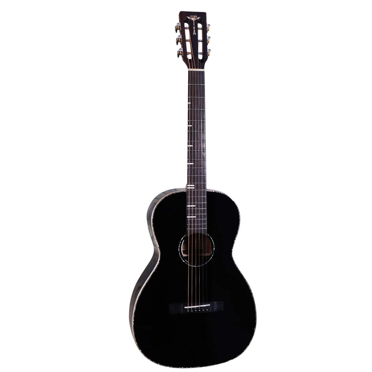 Tyma-P18E - Guitarra de cuerdas de acero con pastilla integrada (incluye funda)
