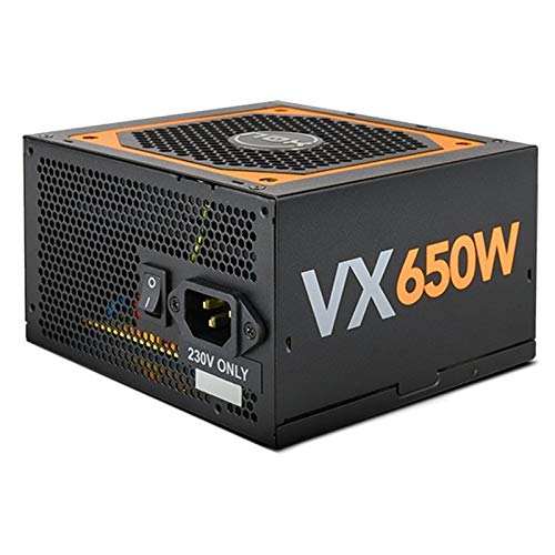 Fuente de alimentación 650W con PFC Activo, 80+ Bronze, Ventilador silencioso de 120 mm, Ideal para PC de Escritorio y Gaming.