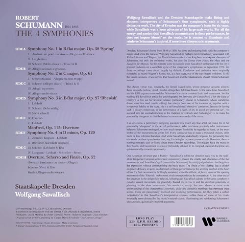 Schumann: The Four Symphonies (4 LP) [Vinilo]