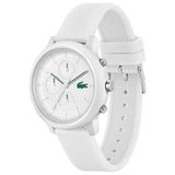 Lacoste Reloj Cronógrafo de Cuarzo para Hombre Colección LACOSTE.12.12 Chrono con Correa de Silicona Blanca - 2011246