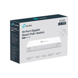 TP-Link Festa FS310GP, 10 Puertos con 8 Puertos PoE+, gestión Gratuita en la Nube, enrutamiento estático, VLAN, ACL e IGMP Snooping, Total 61 W PoE, Salida PoE de 30 W por Puerto, Interruptor PoE