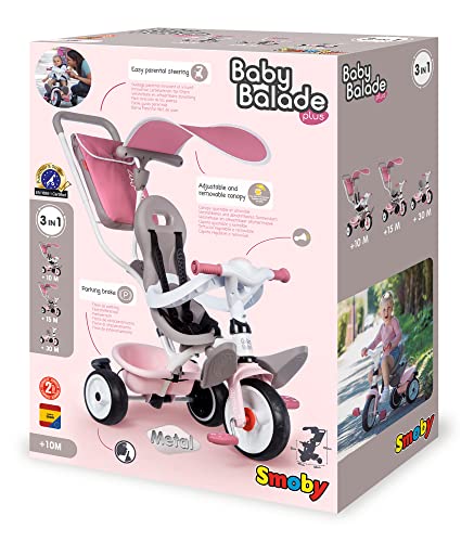 Smoby- Triciclo Baby Balade Rosa (741401)
