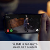 Ring Cámara Plus con luces y enchufe (Spotlight Cam Plus) | Cámara de vigilancia exterior wifi con vídeo HD 1080p, comunicación bidireccional, visión nocturna y focos LED | 30 días gratis de Ring Home