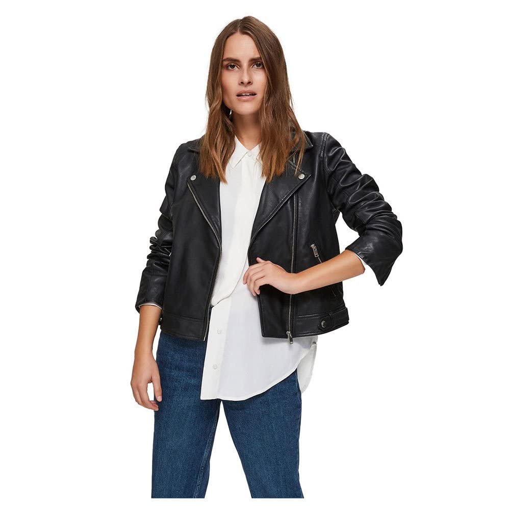 SELECTED FEMME 16071712 Chaqueta, Negro (Black Black), 36 (Talla del Fabricante: 34) para Mujer