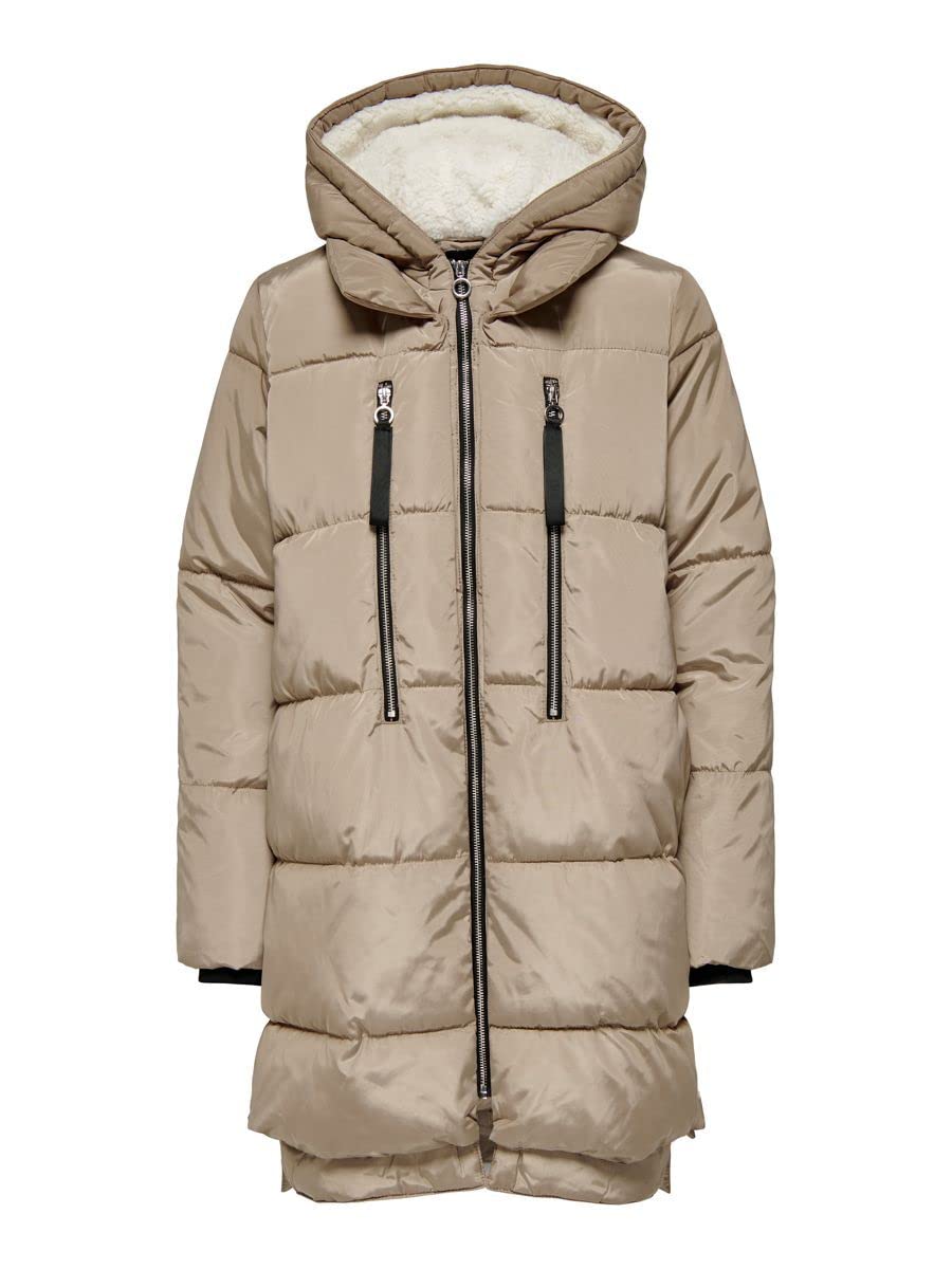 ONLY Onlnora Long Puffer Coat CC Otw Chaqueta, Vajilla, M para Mujer